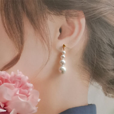 2024韩国饰品图片:OKBA 60405百搭时尚简约玻璃珍珠韩版耳饰耳坠