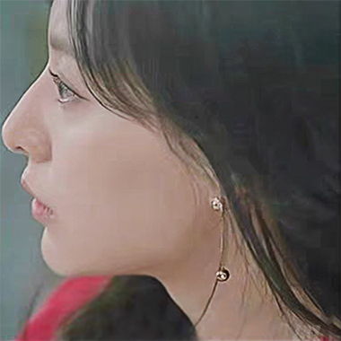 2024韩国饰品图片:OKBA60491眼泪的女王百搭轻奢气质镶钻韩版长款耳坠