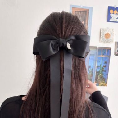OKBA58824长飘带少女感韩国经典黑色百搭蝴蝶结弹夹
标签:弹夹||蝴蝶结  布艺 飘带